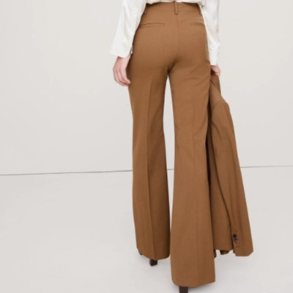 Banana Republic 100% Wool Flair Brown Trousers